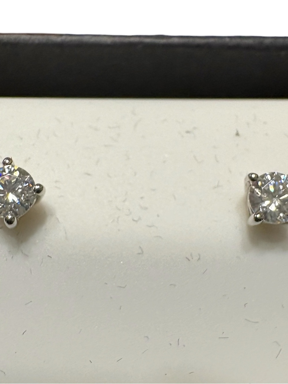 Moissanite Sterling Earrings .25 ct - Picture 2 of 3